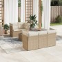 Juego de sofás jardín con cojines 6 pzas ratán sintético beige de , Conjuntos de jardín - Ref: Foro24-3249087, Precio: 434,41...