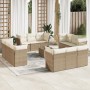 Set sofás de jardín con cojines 13 pzas ratán sintético beige de , Conjuntos de jardín - Ref: Foro24-3249177, Precio: 986,38 ...
