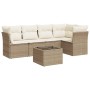Juego de sofás jardín con cojines 6 pzas ratán sintético beige de , Conjuntos de jardín - Ref: Foro24-3249447, Precio: 416,39...