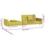 2-seater sofa bed with two green fabric pillows by , Sofas - Ref: Foro24-375905, Price: 274,00 €, Discount: %
