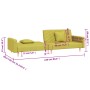 Sofá cama de 2 plazas con dos almohadas tela verde de , Sofás - Ref: Foro24-375905, Precio: 278,84 €, Descuento: %