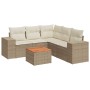 Juego de sofás jardín con cojines 6 pzas ratán sintético beige de , Conjuntos de jardín - Ref: Foro24-3257773, Precio: 457,34...