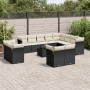 Set de sofás de jardín y cojines 13 pzas ratán sintético negro de , Conjuntos de jardín - Ref: Foro24-3250375, Precio: 856,14...