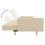 Sofá cama de 2 plazas con dos almohadas tela color crema de , Sofás - Ref: Foro24-375744, Precio: 269,85 €, Descuento: %