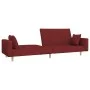 Sofá cama de 2 plazas con dos almohadas tela color vino de , Sofás - Ref: Foro24-375746, Precio: 265,01 €, Descuento: %