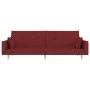 Sofá cama de 2 plazas con dos almohadas tela color vino de , Sofás - Ref: Foro24-375746, Precio: 265,01 €, Descuento: %