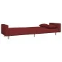 Sofá cama de 2 plazas con dos almohadas tela color vino de , Sofás - Ref: Foro24-375746, Precio: 265,01 €, Descuento: %