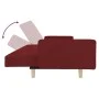 Sofá cama de 2 plazas con dos almohadas tela color vino de , Sofás - Ref: Foro24-375746, Precio: 265,01 €, Descuento: %