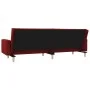 Sofá cama de 2 plazas con dos almohadas tela color vino de , Sofás - Ref: Foro24-375746, Precio: 265,01 €, Descuento: %