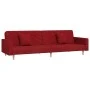 Sofá cama de 2 plazas con dos almohadas tela color vino de , Sofás - Ref: Foro24-375907, Precio: 270,71 €, Descuento: %