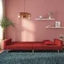 Sofá cama de 2 plazas con dos almohadas tela color vino de , Sofás - Ref: Foro24-375907, Precio: 270,71 €, Descuento: %