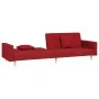 Sofá cama de 2 plazas con dos almohadas tela color vino de , Sofás - Ref: Foro24-375907, Precio: 270,71 €, Descuento: %