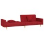 Sofá cama de 2 plazas con dos almohadas tela color vino de , Sofás - Ref: Foro24-375907, Precio: 275,52 €, Descuento: %