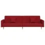 Sofá cama de 2 plazas con dos almohadas tela color vino de , Sofás - Ref: Foro24-375907, Precio: 270,71 €, Descuento: %
