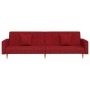 Sofá cama de 2 plazas con dos almohadas tela color vino de , Sofás - Ref: Foro24-375907, Precio: 275,52 €, Descuento: %