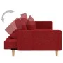 Sofá cama de 2 plazas con dos almohadas tela color vino de , Sofás - Ref: Foro24-375907, Precio: 270,71 €, Descuento: %