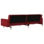 Sofá cama de 2 plazas con dos almohadas tela color vino de , Sofás - Ref: Foro24-375907, Precio: 270,71 €, Descuento: %
