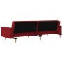 Sofá cama de 2 plazas con dos almohadas tela color vino de , Sofás - Ref: Foro24-375907, Precio: 275,52 €, Descuento: %