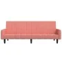 Sofá cama de 2 plazas terciopelo rosa de , Sofás - Ref: Foro24-375778, Precio: 257,58 €, Descuento: %