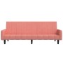 Sofá cama de 2 plazas terciopelo rosa de , Sofás - Ref: Foro24-375778, Precio: 262,19 €, Descuento: %