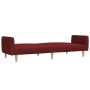 Sofá cama de 2 plazas tela rojo tinto de , Sofás - Ref: Foro24-375790, Precio: 272,47 €, Descuento: %