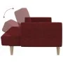 Sofá cama de 2 plazas tela rojo tinto de , Sofás - Ref: Foro24-375790, Precio: 267,76 €, Descuento: %