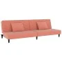 Sofá cama de 2 plazas con dos almohadas terciopelo rosa de , Sofás - Ref: Foro24-375913, Precio: 242,93 €, Descuento: %