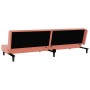 Sofá cama de 2 plazas con dos almohadas terciopelo rosa de , Sofás - Ref: Foro24-375913, Precio: 247,18 €, Descuento: %