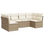 Juego de sofás jardín con cojines 6 pzas ratán sintético beige de , Conjuntos de jardín - Ref: Foro24-3249227, Precio: 424,77...