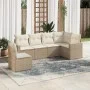 Garden sofa set with cushions 6 pieces beige synthetic rattan by , Modular outdoor sofas - Ref: Foro24-3251365, Price: 434,03...
