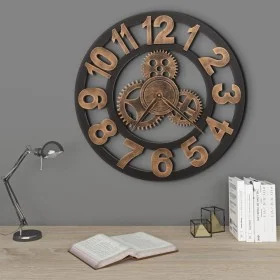 Gold and black metal wall clock 58 cm by vidaXL, Wall clocks - Ref: Foro24-283861, Price: 69,14 €, Discount: %