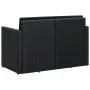 2-seater garden sofa with black synthetic rattan cushions by , Outdoor sofas - Ref: Foro24-45784, Price: 192,05 €, Discount: %