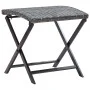 Taburete plegable ratán sintético gris de , Otomanas de exterior - Ref: Foro24-45773, Precio: 48,02 €, Descuento: %