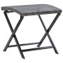 Taburete plegable ratán sintético gris de , Otomanas de exterior - Ref: Foro24-45773, Precio: 48,98 €, Descuento: %