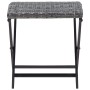 Taburete plegable ratán sintético gris de , Otomanas de exterior - Ref: Foro24-45773, Precio: 48,98 €, Descuento: %