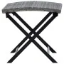 Taburete plegable ratán sintético gris de , Otomanas de exterior - Ref: Foro24-45773, Precio: 48,02 €, Descuento: %
