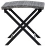 Taburete plegable ratán sintético gris de , Otomanas de exterior - Ref: Foro24-45773, Precio: 48,98 €, Descuento: %