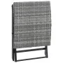 Taburete plegable ratán sintético gris de , Otomanas de exterior - Ref: Foro24-45773, Precio: 48,02 €, Descuento: %