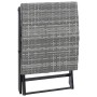 Taburete plegable ratán sintético gris de , Otomanas de exterior - Ref: Foro24-45773, Precio: 48,98 €, Descuento: %