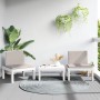 Juego de muebles de jardín 3 piezas con cojines PP blanco de , Conjuntos de jardín - Ref: Foro24-3203732, Precio: 169,04 €, D...