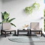 Juego muebles de jardín 3 piezas y cojines PP gris antracita de , Conjuntos de jardín - Ref: Foro24-3203731, Precio: 179,95 €...