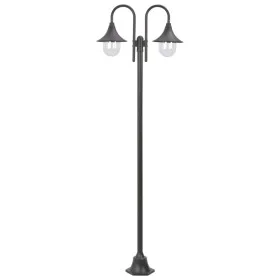 Farola de jardín con 2 luces aluminio color bronce E27 220 cm de , Iluminación de exterior - Ref: Foro24-44209, Precio: 130,7...