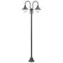 Garden street lamp with 2 bronze-colored aluminum lights E27 220 cm by , Outdoor lighting - Ref: Foro24-44209, Price: 130,76 ...