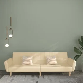 Sofá cama de 2 plazas tela color crema de , Sofás - Ref: Foro24-375855, Precio: 268,81 €, Descuento: %