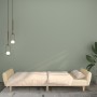 Sofá cama de 2 plazas tela color crema de , Sofás - Ref: Foro24-375855, Precio: 273,54 €, Descuento: %