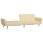 Sofá cama de 2 plazas tela color crema de , Sofás - Ref: Foro24-375855, Precio: 268,81 €, Descuento: %