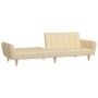 Sofá cama de 2 plazas tela color crema de , Sofás - Ref: Foro24-375855, Precio: 273,54 €, Descuento: %