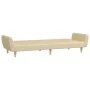Sofá cama de 2 plazas tela color crema de , Sofás - Ref: Foro24-375855, Precio: 268,81 €, Descuento: %