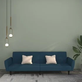 Zweiplätziges Schlafsofa aus blauem Samt von , Sofas - Ref: Foro24-375857, Preis: 262,91 €, Rabatt: %