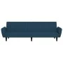 Sofá cama de 2 plazas terciopelo azul de , Sofás - Ref: Foro24-375857, Precio: 262,91 €, Descuento: %